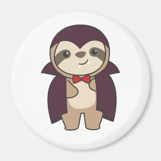 Sloth Halloween Cute Devil Vampire Costume Magneet (Voorkant)