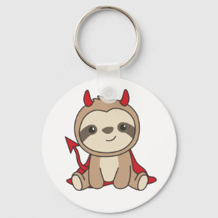 Sloth Halloween Cute Devil Witch Costume Sleutelha Sleutelhanger