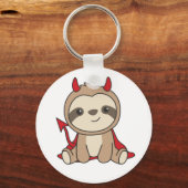 Sloth Halloween Cute Devil Witch Costume Sleutelha Sleutelhanger (Voorkant)