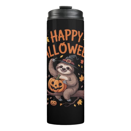 Sloth Halloween Day Oversized T-Shirt Thermosbeker (Voorkant)