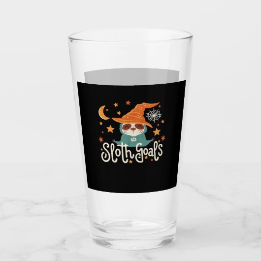 Sloth Halloween Goals Classic T-Shirt Glas (Voorkant)