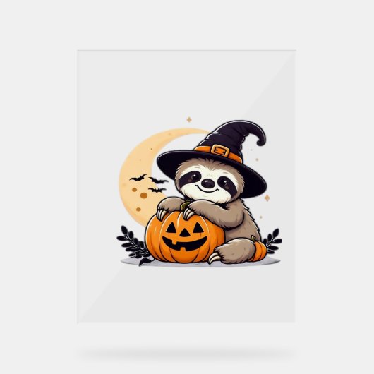 Sloth Halloween Motif Cute Classic T-Shirt (Recto)