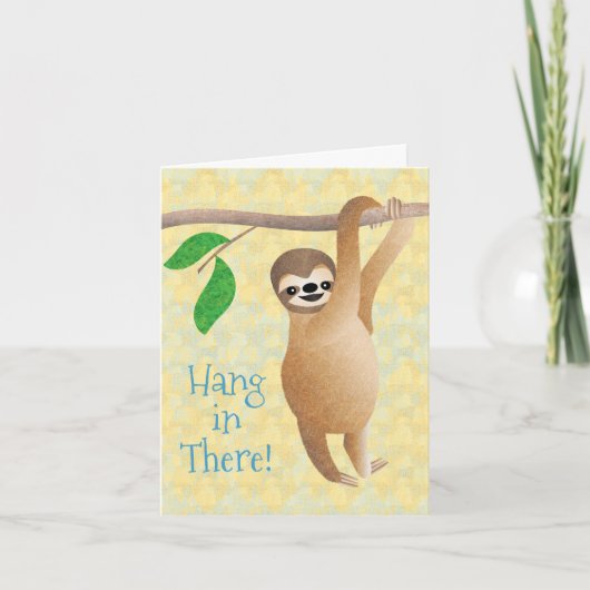 Sloth Hang in There Aanmoediging of Get Well (Voorkant)