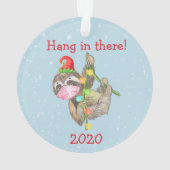 Sloth Hang in There Christmas Face Mask 2020 (dos)