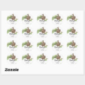Sloth Hanging Oerwoud Dank u hartelijk voor uw kom Ronde Sticker (Vel)
