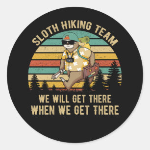 Sloth Hiking Team dat we daar krijgen. Ronde Sticker