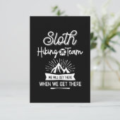 Sloth Hiking Team dat we zullen krijgen als we er RSVP Kaartje (Staand voorkant)
