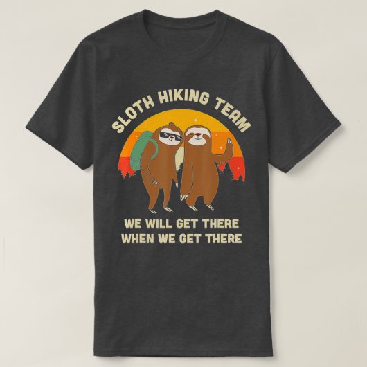 Sloth Hiking Team - Funny Gift T-shirt (Design voorkant)