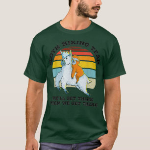 Sloth Hiking Team Retro  Llama Gifts T-shirt
