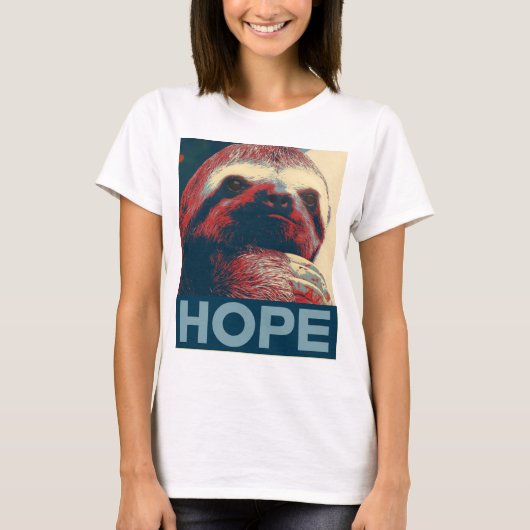 Sloth Hope poster T-shirt (Voorkant)