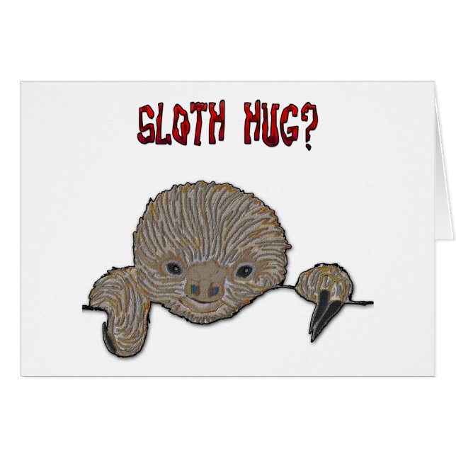 Sloth Hug-Baby sleuf (Voorkant Horizontaal)