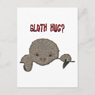 Sloth Hug-Baby sleuf Briefkaart