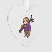 Sloth Hugging Tree Branch Wearing Purple (devant)