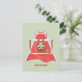 Sloth Hurdles race atletiek Briefkaart (Staand voorkant)