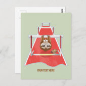 Sloth Hurdles race atletiek Briefkaart (Voorkant / Achterkant)