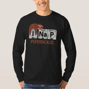 Sloth I Nap Periodical Table Science T-shirt