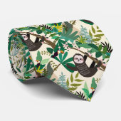 Sloth in Tree Main tiré Cravate Motif hommes (Roulé)