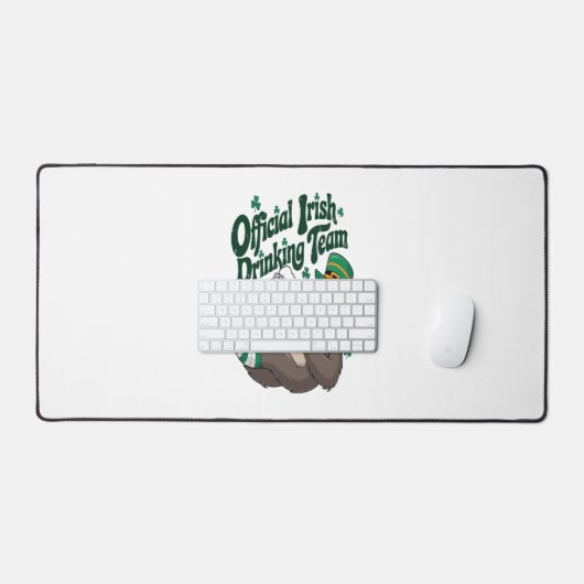 Sloth Irish Drink St Patrick's Day Bureaumat (Keyboard & Muis)