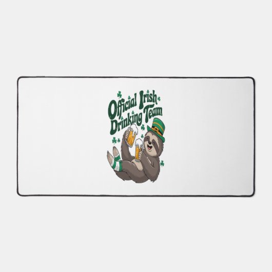 Sloth Irish Drink St Patrick's Day Bureaumat (Voorkant)