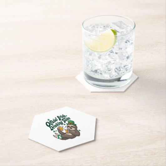 Sloth Irish Drink St Patrick's Day Kartonnen Onderzetters (Insitu)