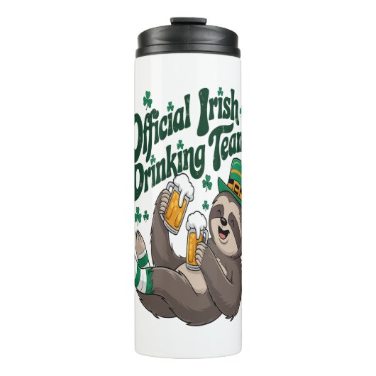 Sloth Irish Drink St Patrick's Day Thermosbeker (Voorkant)