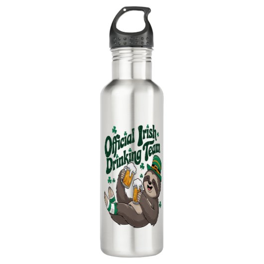 Sloth Irish Drink St Patrick's Day Waterfles (Voorkant)