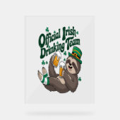 Sloth Irish Drinking St Patrick's Day (Recto)