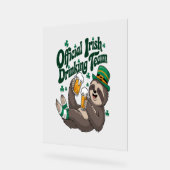 Sloth Irish Drinking St Patrick's Day (Angle)