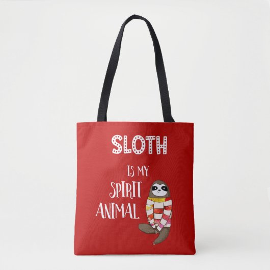 Sloth is mijn geest. Funny, Nerdy Gift Tote Bag (Voorkant)