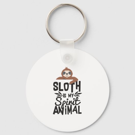 Sloth is m'n dunne diertje grappige Sleutelhanger (Voorkant)