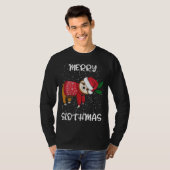 Sloth Joyeux Sweat de Noël Père Noël Sloth Joyeux  (Devant entier)