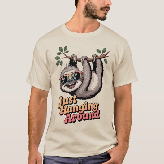 Sloth Just Hanging Around T-shirt (Voorkant)