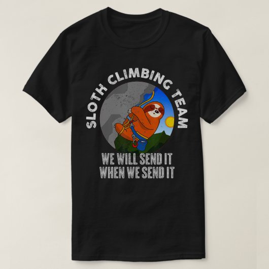 Sloth klimmen Team klimmen T-shirt (Design voorkant)