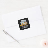 Sloth Koala Slapen Late Riser Schattige Vierkante Sticker (Envelop)
