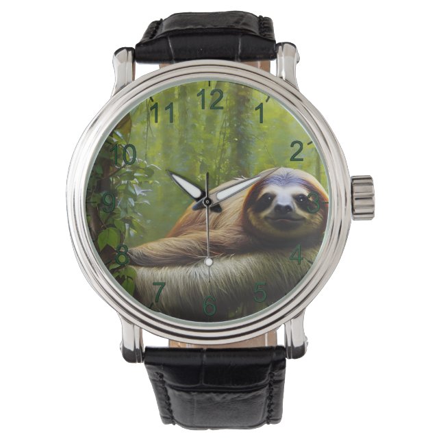 Sloth Lazy vanmiddag, Mannen horloge (Voorkant)