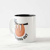 Sloth Let's gaan uit Tweekleurige Koffiemok (Voorkant links)