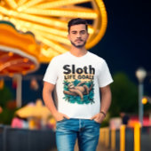 Sloth Life Goals - Funny Meme T-Shirt