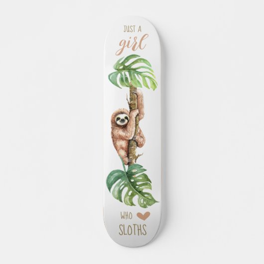 Sloth Love 7 3/4" Skateboard Deck (Devant)