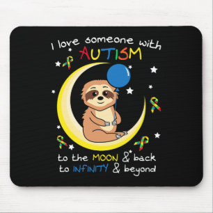 Sloth Love Iemand with Puzzle Cool Autism Awarene Muismat