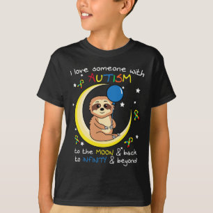 Sloth Love Iemand with Puzzle Cool Autism Awarene T-shirt