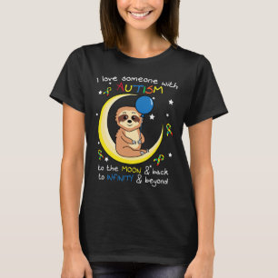 Sloth Love Iemand with Puzzle Cool Autism Awarene T-shirt