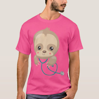 Sloth Lover Nurse T Shirt Doctor Medical Pediatric