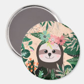 Sloth Magnet Magneet (Voorkant / Achterkant)