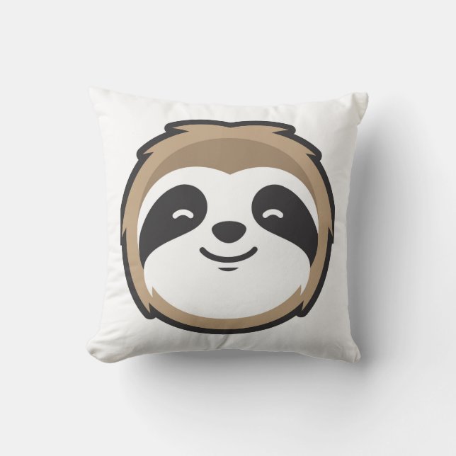 Sloth Mascot Kussen (Voorkant)