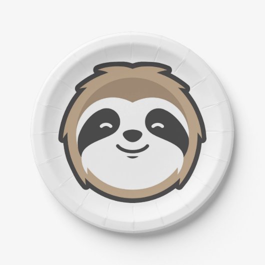 Sloth Mascot Papieren Bordje (Voorkant)