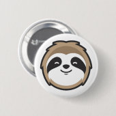 Sloth Mascot Ronde Button 5,7 Cm (Voorkant /achterkant)
