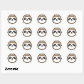 Sloth Mascot Ronde Sticker (Vel)