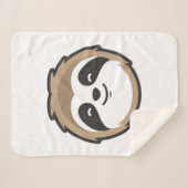 Sloth Mascot Sherpa Deken (Voorkant (horizontaal))
