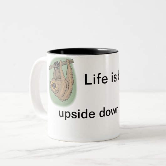 Sloth Mug - La vie est meilleure à l'envers (Devant gauche)