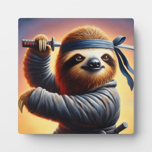 Sloth Ninja Fotoplaat (Voorkant)